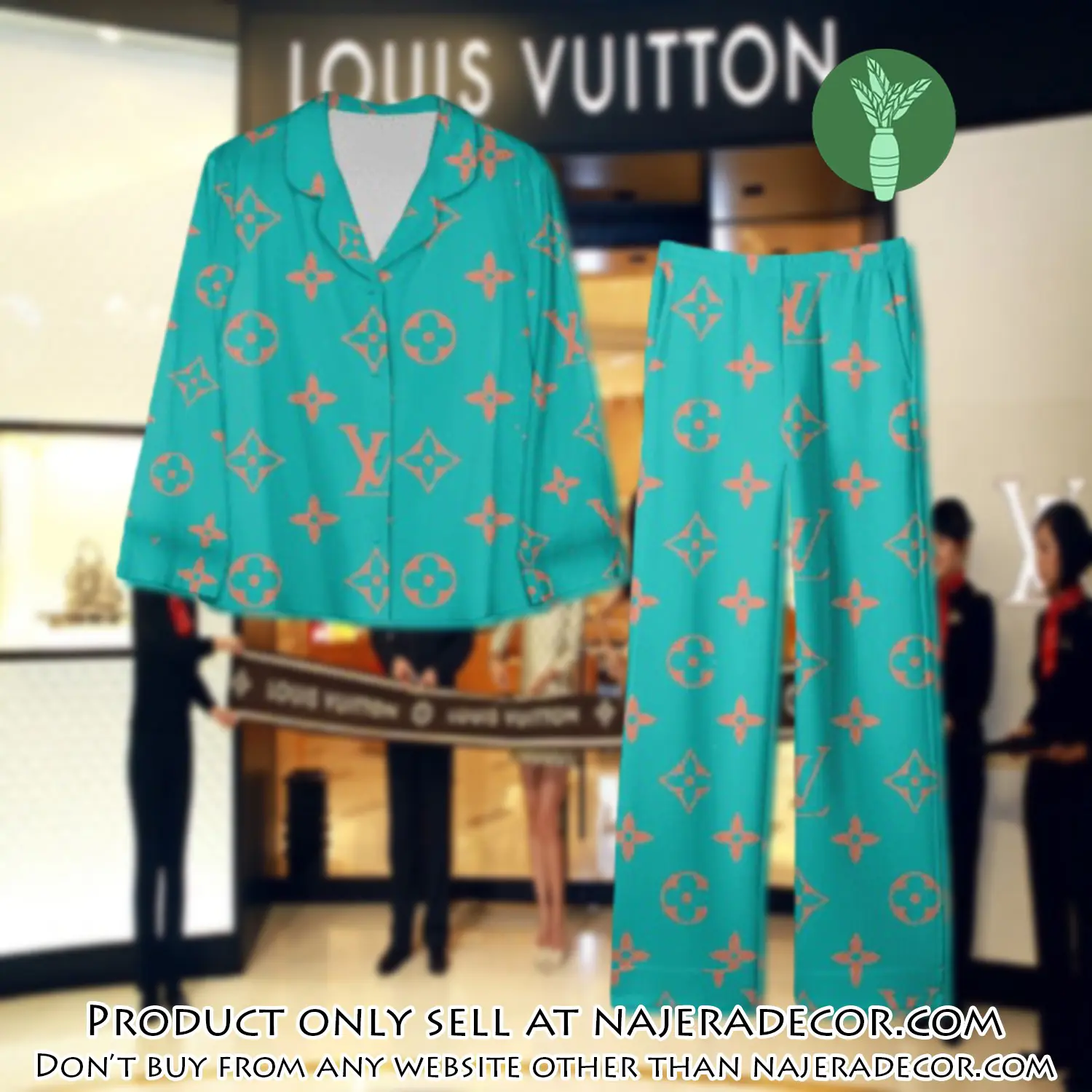 Trending luxury lv satin pajama set pjs1070 njr3756970